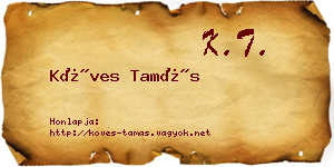 Köves Tamás névjegykártya